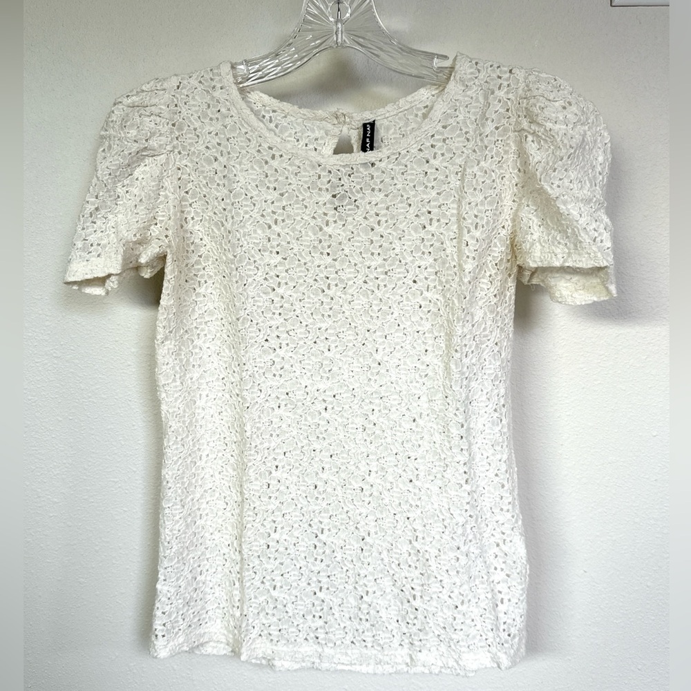 NAF NAF Off White Lace Blouse